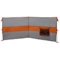 vidaXL Kempingový vetrolam sivo-oranžový 344x120 cm vodeodolný