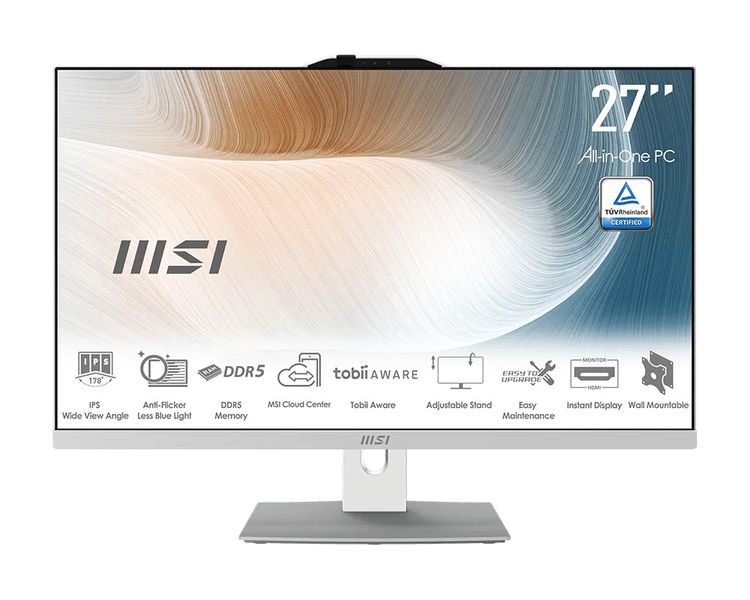 MSI Modern/AM272P 1M-1402EU/27''/FHD/5-120U/16GB/512GB/Intel int/W11H/Biela/3R
