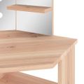 vidaXL Rohový toaletný stolík s LED dubový 111x54x141,5 cm