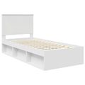 vidaXL Rám postele Biela 90 x 200 cm Masívne borovicové drevo