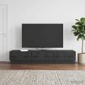 vidaXL TV skrinka Čierna 147 x 34,5 x 27 cm Kompozitné drevo