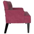 vidaXL Chesterfield lavica Víno červené 112 x 65,5 x 75 cm Zamat