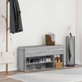 vidaXL lavica na topánky šedá Sonoma 102x30,5x45 cm Engineered Wood