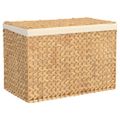 vidaXL Kôš na bielizeň s 3 priehradkami 75x42,5x52 cm vodný hyacint