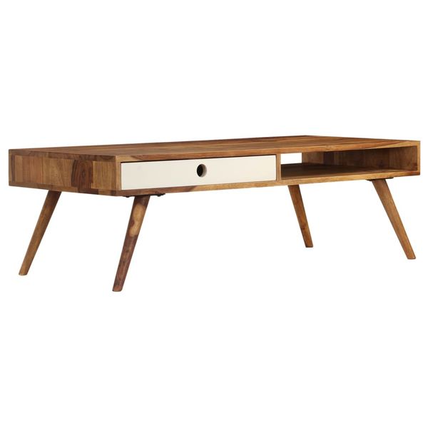 vidaXL Konferenčný stolík zo akáciaového dreva 110x50x35 cm