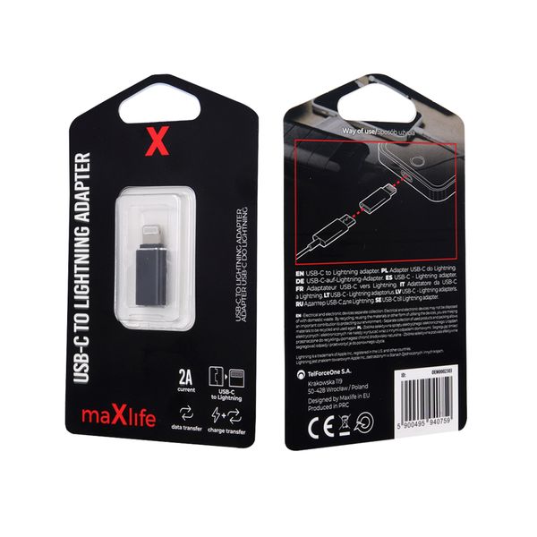 Maxlife adaptér USB-C na lightning OEM0002303