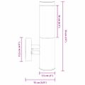 vidaXL Exteriérové nástenné svietidlo Čierna 15 x 7,5 x 33 cm