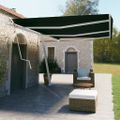 vidaXL Samostatne stojaca automatická markíza 600x350 cm antracitová