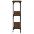 vidaXL Konzolový stolík hnedý dub 75x22,5x75 cm kompozitné drevo