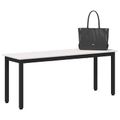 vidaXL lavička Biela 110 x 35 x 45 cm Masívne borovicové drevo