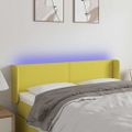 vidaXL Čelo postele s LED zelené 147x16x78/88 cm látka