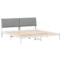 vidaXL Rám postele Biela 200 x 200 cm Masívne borovicové drevo
