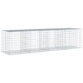 vidaXL Gabiónový kôš s krytom 400x100x100 cm pozinkované železo