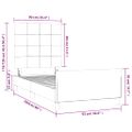 vidaXL Posteľ bez matraca tmavozelený 90x200 cm zamat