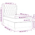 vidaXL Posteľný rám boxspring s matracom čierny 80x200 cm látka