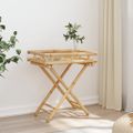 vidaXL Skladací stolík s podnosom 60x40x68 cm bambus