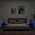 vidaXL Nočné stolíky s LED svetlami 2 ks sivé sonoma 40x39x48,5 cm