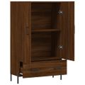 vidaXL Vysoká skrinka hnedý dub 69,5x31x115 cm kompozitné drevo