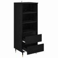 vidaXL Highboard Čierny dub 40 x 36 x 110 cm Kompozitné drevo