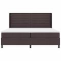 vidaXL Posteľ s pružinovým rámom Tmavohnedá 200 x 200 cm látka