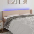 VidaXL Čelo postele kapučínové 203x16x78/88 cm umelá koža