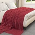 vidaXL Deky Bordeaux červená 240 x 220 cm 1.66 kg Flís