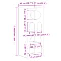 vidaXL Servírovacia skriňa ELST Staré drevo 40 x 35 x 100,5 cm