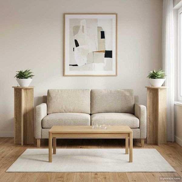vidaXL Stojan na rastliny 2 pcs Dub sonoma Ø40 x 100 cm