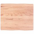 vidaXL Stolová doska svetlohnedá 60x50x(2-6)cm ošetrený masív hrany