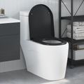 vidaXL WC sedadlo Čierna 49 x 36 x 4 cm Duroplast
