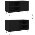 vidaXL Skrinka na gramofónové platne Čierny dub 85 x 38 x 48 cm