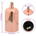 vidaXL držiaky lámp 2 ks Rose Gold E27
