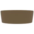 vidaXL Luxusné umývadlo, prepad, matné krémové 36x13 cm, keramika