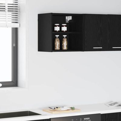 vidaXL Závesná skrinka Čierny dub 40 x 29,5 x 40 cm Kompozitné drevo