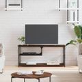 vidaXL TV skrinka hnedý dub 103x38x46,5 cm kompozitné drevo a oceľ