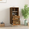 vidaXL Komoda dymový dub 34,5x34x90 cm spracované drevo