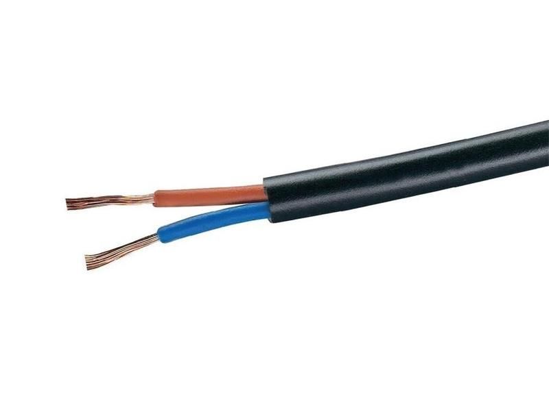 Silový kabel H03VV-F 2X0,75 C černý (CYSY)