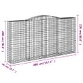 vidaXL Oblúkový gabionový kôš 10ks 400x50x200/220cm pozinkované železo