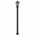 vidaXL Vonkajšie stojace lampy 3 ks čierne 120 cm nehrdzavejúca oceľ