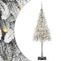 vidaXL Vianočný stromček s 150 LED-i Biela 150 cm PE a oceľ