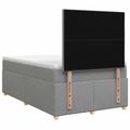 vidaXL Posteľ boxspring s matracom Svetlosivá 120 x 190 cm Látka