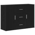 vidaXL Komoda čierna dub 91x29,5x65 cm spracované drevo
