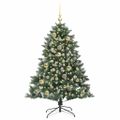 vidaXL Umelý vianočný stromček Zelená 120 cm PVC, plast a oceľ