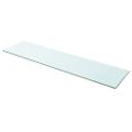 vidaXL Poličkový panel z priehľadného skla, 100x25 cm