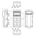 Skriňa 3961 AcquaCOMBI IP65, 4 otvory, 8 modulov, 500x230x155mm