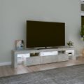 vidaXL TV skrinka s LED svetlami betónová sivá 200 x 36,5 x 40 cm