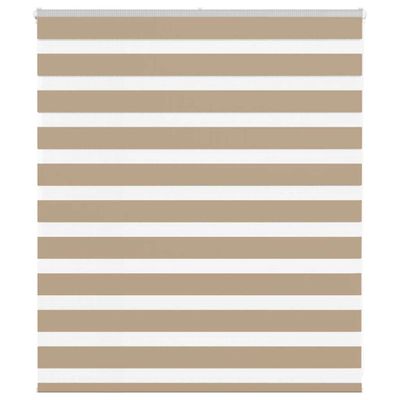 vidaXL Zebrová roleta pieskovo hnedá 125x100 cm šírka látky 120,9 cm polyester