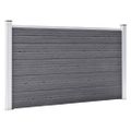 vidaXL Záhradný plot, WPC 526x106 cm, sivý