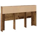 vidaXL Skrinka na čelo postele staré drevo 180x19x103,5 cm komp. drevo