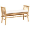 vidaXL Záhradná lavička 2 -Seater 110 x 38 x 65 cm Bambus Hnedá